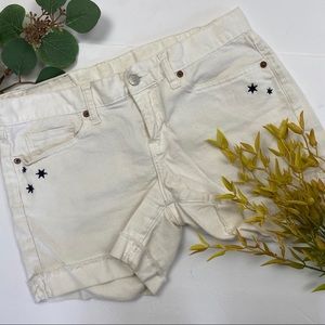 Lucky Brand White Denim Cut Off Shorts
